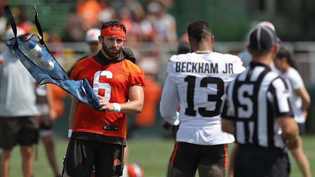Browns quarterback Baker Mayfield and receiver Odell Beckham Jr. have been putting in extra work together. main